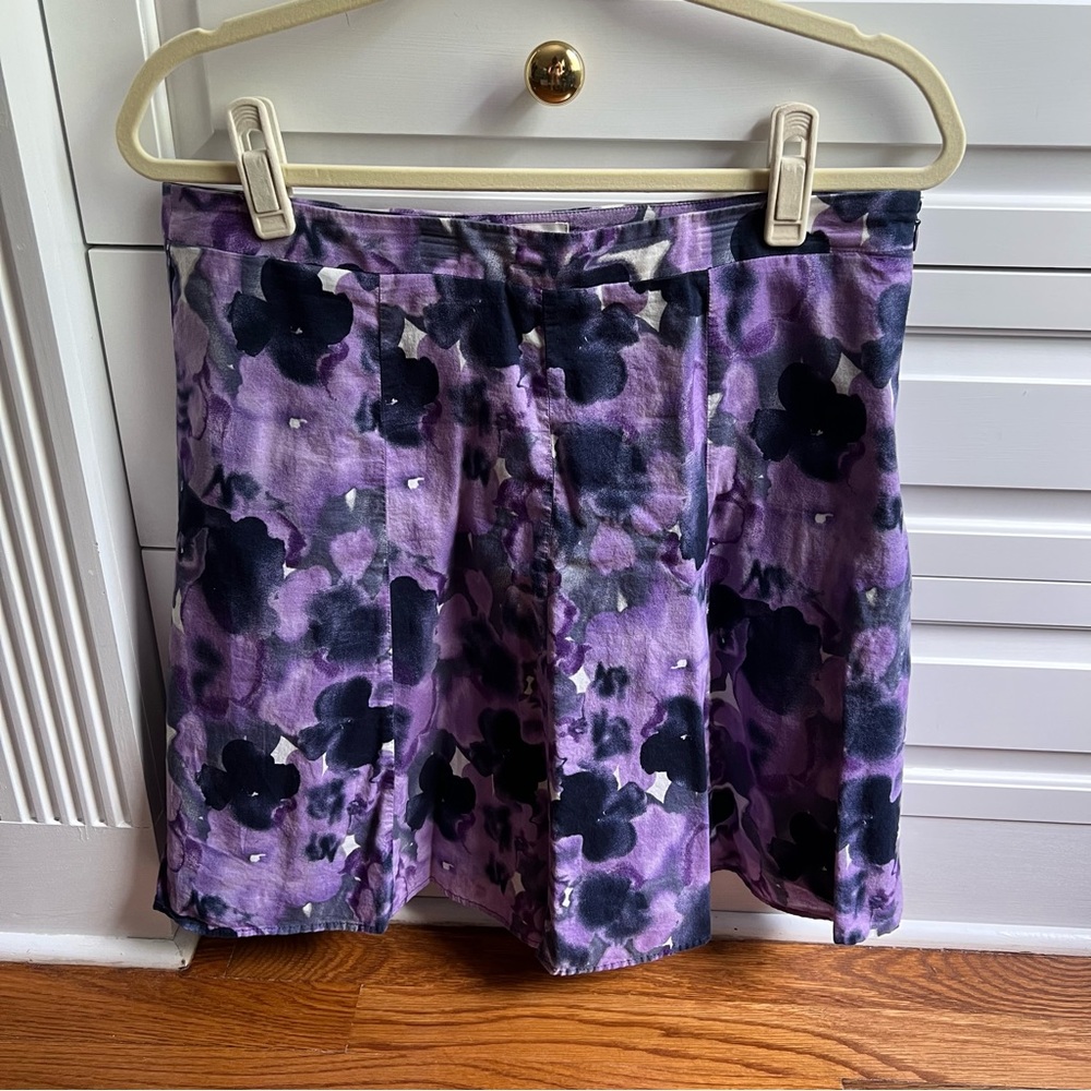 Purple Flower Skirt Loft Size 6